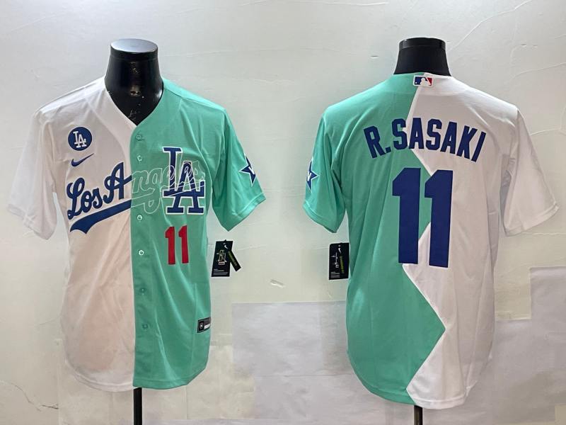 Men Los Angeles Dodgers #11 R Sasaki white 2025 MLB nike jersey style 19->los angeles dodgers->MLB Jersey